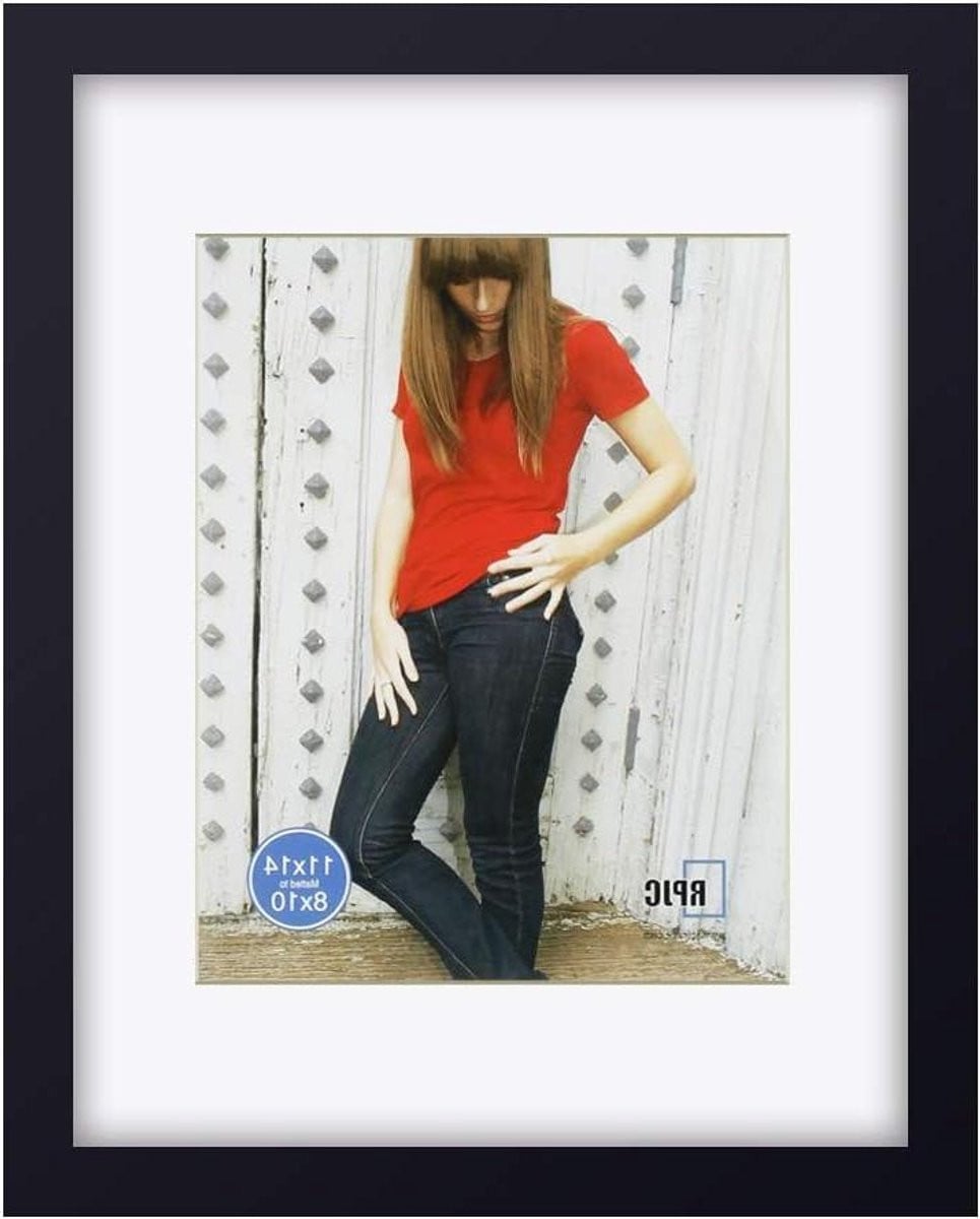 Zwarte fotolijst van massief hout met high definition glas, 11 x 14 cm