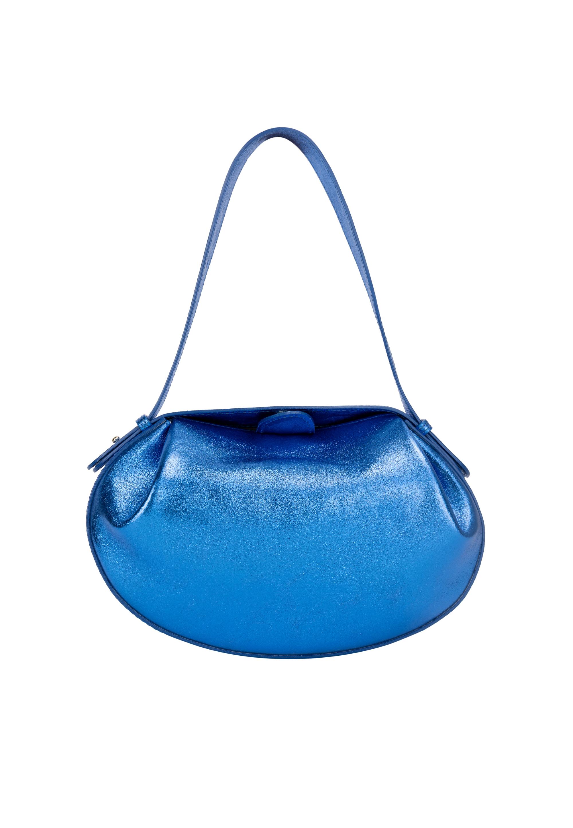 Faina Handtas Dames Laminaat elektrisch blauw