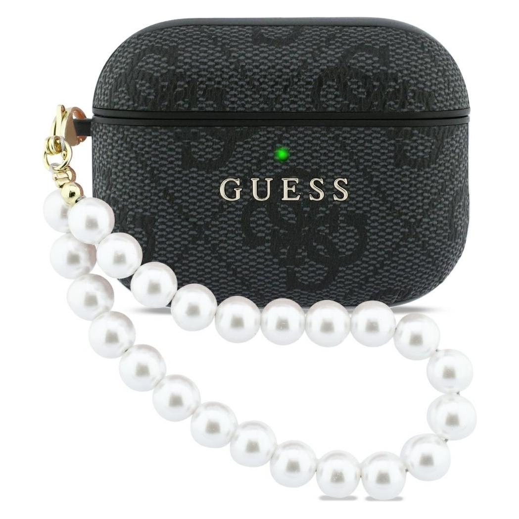 Guess Case 4G Pearl Strap for AirPods Pro 3 black (Kopfhörer Hülle) (GUAP3P4E4PSK)