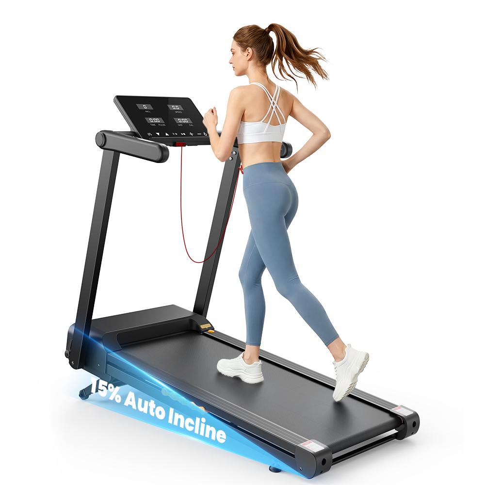 FT60 Intelligentes Laufband,Faltdesign,3.0HP,1-14 km/h,15% automatische Steigung,FitShow APP