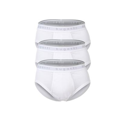 Boxershorts BUGATTI "Slip 3er Pack", Herren, Gr. XL, weiß, Obermaterial: 100% Baumwolle CO., Unterhosen