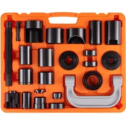 VEVOR 25tlg Traggelenk Kugelgelenk Abzieher Kugelgelenk Ausdrücker Satz, 520 x 430 x 90 mm Universal Kugelgelenk Auspresswerkzeug Set Kohlenstoffstahl Kfz Werkzeug Satz mit Kasten Kugelgelenkabzieher