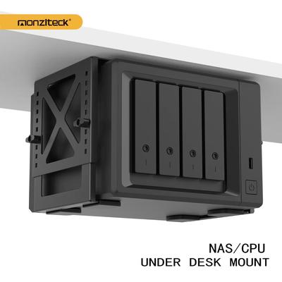 Monzlteck Adjustable Under Desk Mount Bracket For PC & NAS Storage black