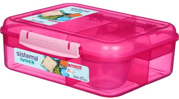 Sistema Bento Lunch Madkasse, 1,65l, Pink