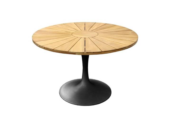 Table ronde SOLEIL Ø120 cm – Graphite Teck