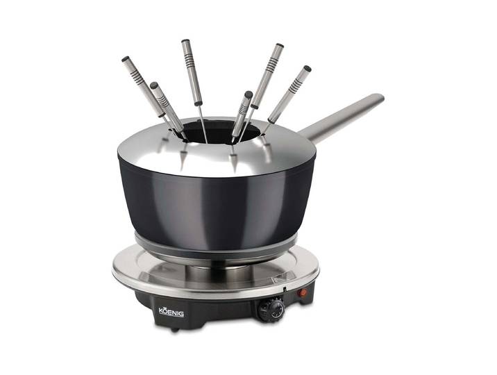 Koenig B02237 Fondue Set One for All Schwarz/Chrom