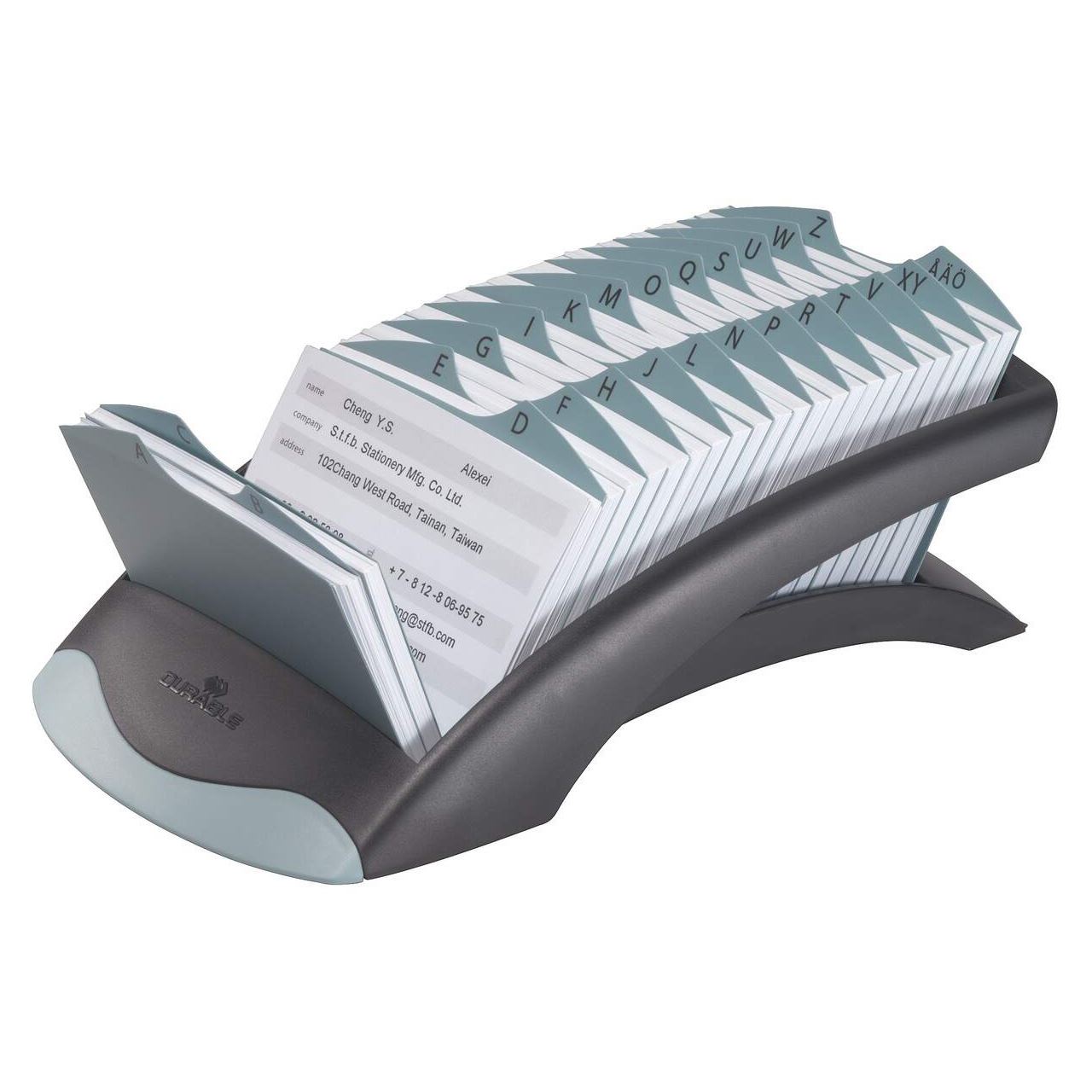 DURABLE Adresskartei Telindex desk schwarz, für 500 Adress,- Telefonkarten