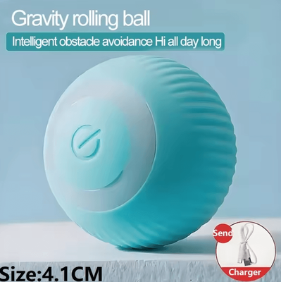 Inspire Curations Interactive Automatic Rolling Cat Ball Toy Smart Self Moving Exercise Ball 1 blue