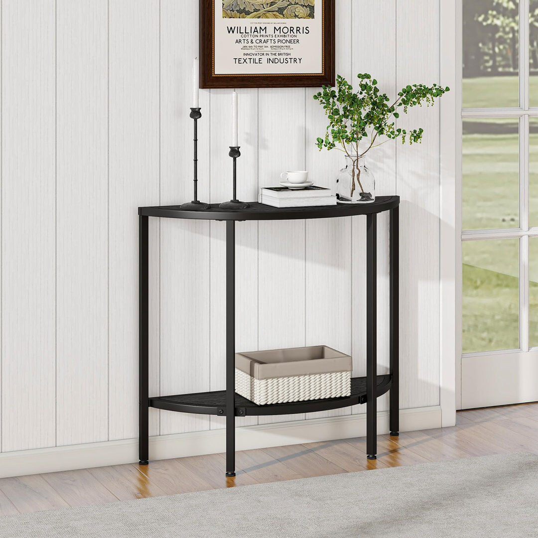 East Urban Home 90cm Console Table Black 81.7cm H X 90cm W X 30cm D
