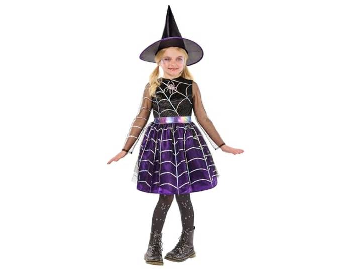 Rubie's 1001710XS000 spinnenweb heks kinderen verkleden, multi, 5-6 jaar