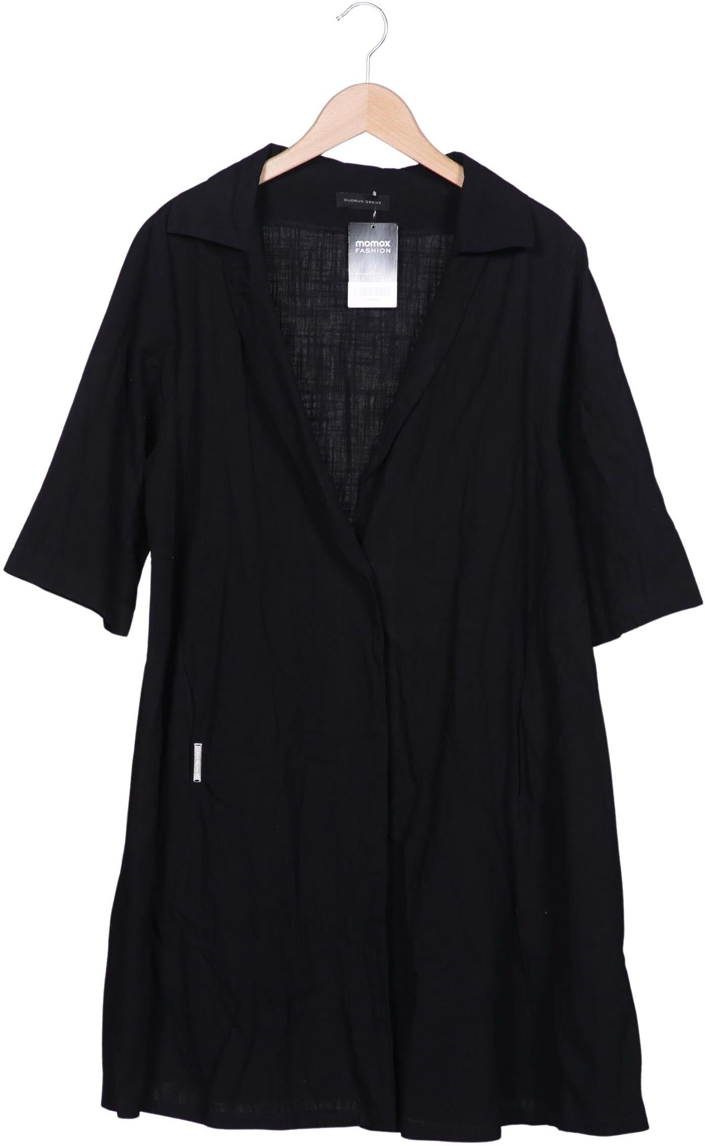 Gudrun Grenz Damen Mantel, Schwarz, Gr. XL, kein / Etikett - Second Hand