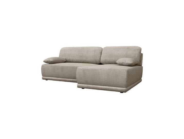 sweeek - Banquette canapé d'angle droit convertible 3 places velours côtelé avec coffre NELSON