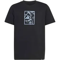 ADIDAS Kinder Shirt KINDER UND TEENS MIT FUSS-GRAFIK, Größe 152 in Schwarz BLACK