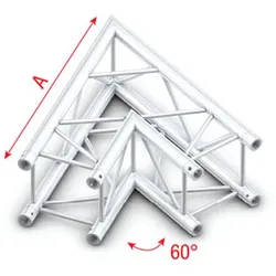 Milos Pro-30 Square F Truss - Corner QCF20 - 60° corner - silver
