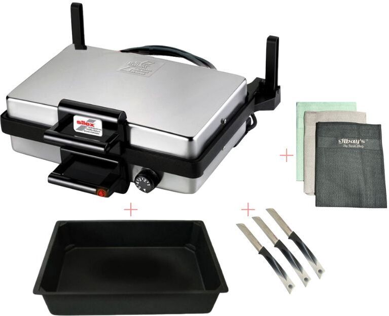 CiCi HOME SILEX AKTION Multigrill + Pfanne + Ilbays Tücher 3er + Messer 3er