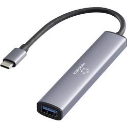 Renkforce RF-6855466 USB-Hub 4 Port USB-A USB 3.0 5 GBit/s mit USB-C® Stecker Grau RF-USBH-250