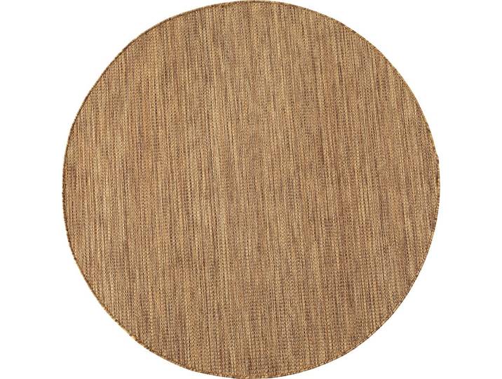 Tapis rond aspect jute noués marron 160cm