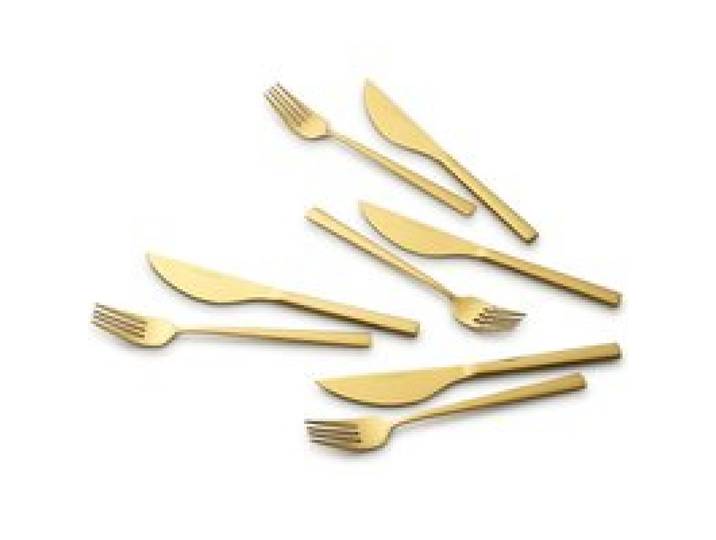 ECHTWERK Set de couverts à pizza « Bari » (or, 8tlg)