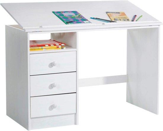 Praktisch Kinderbureau met Kantelbaar Werkblad en 3 Laden