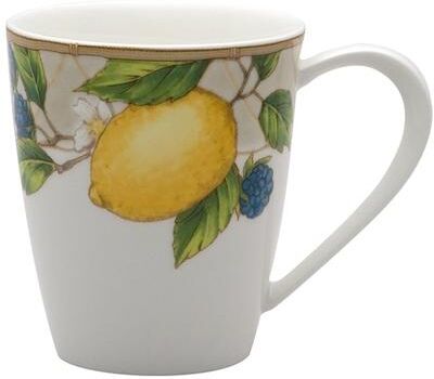 Red Vanilla Fruit Salad Coffee Mugs 14oz Set/4