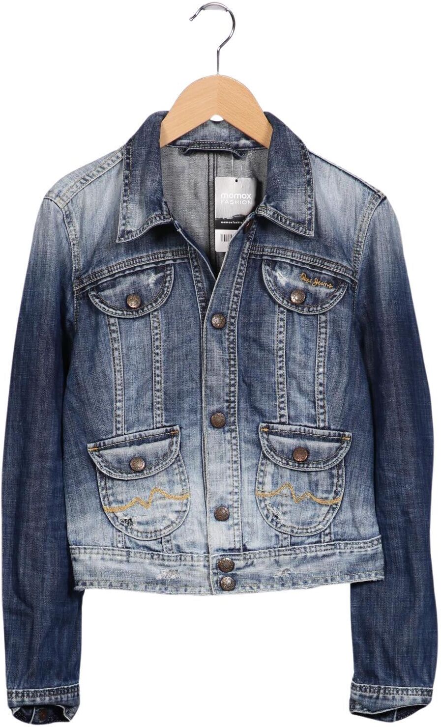 Pepe Jeans Damen Jacke, Blau, Gr. S, Baumwolle - Second Hand