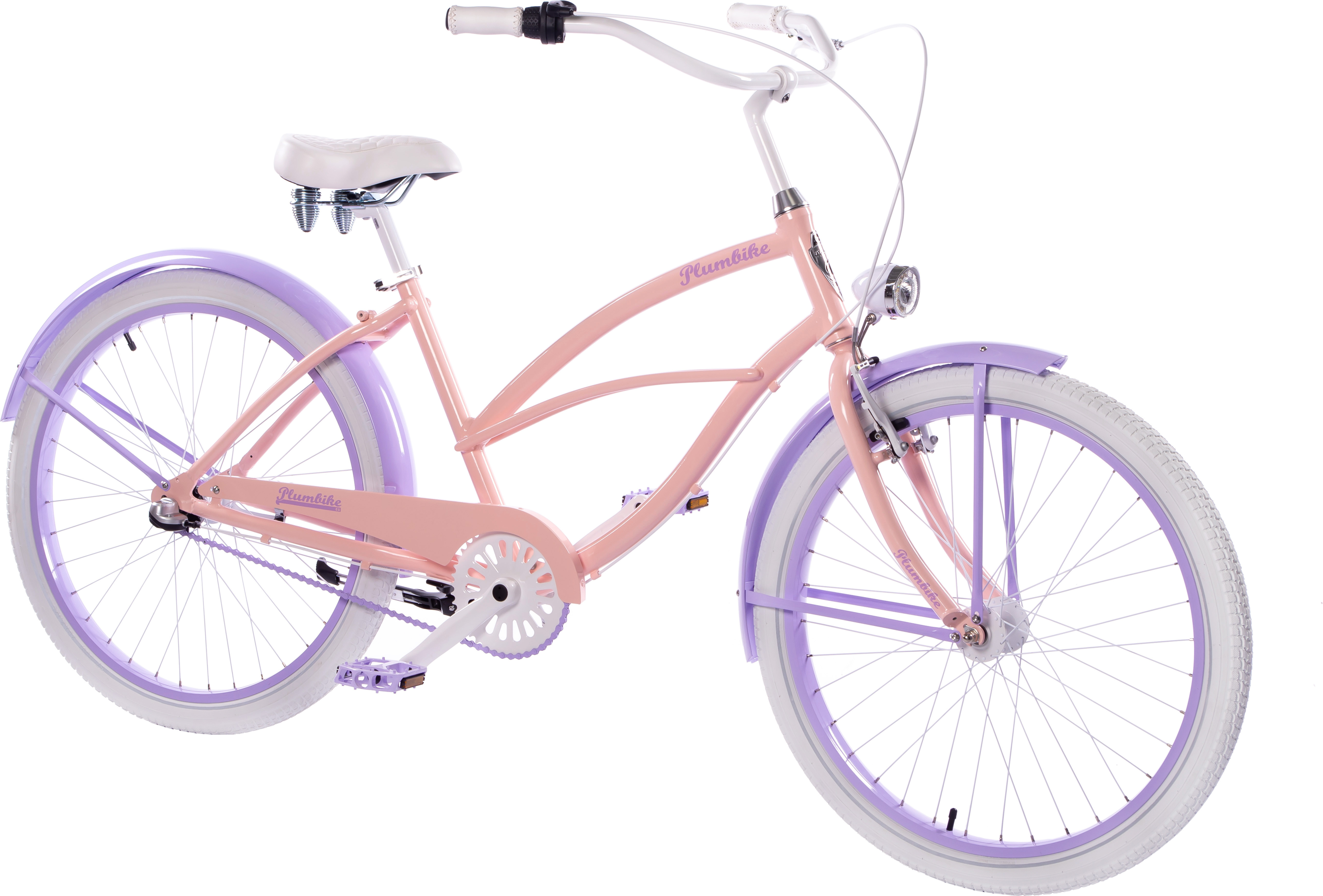 Plumbike La Donna Stadtfahrrad Damen 26" 3-Gang - Venezianisch Rosa