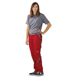 Damen Bundhose rot/schiefer/schwarz, Größe 38 - rot/grau - 38