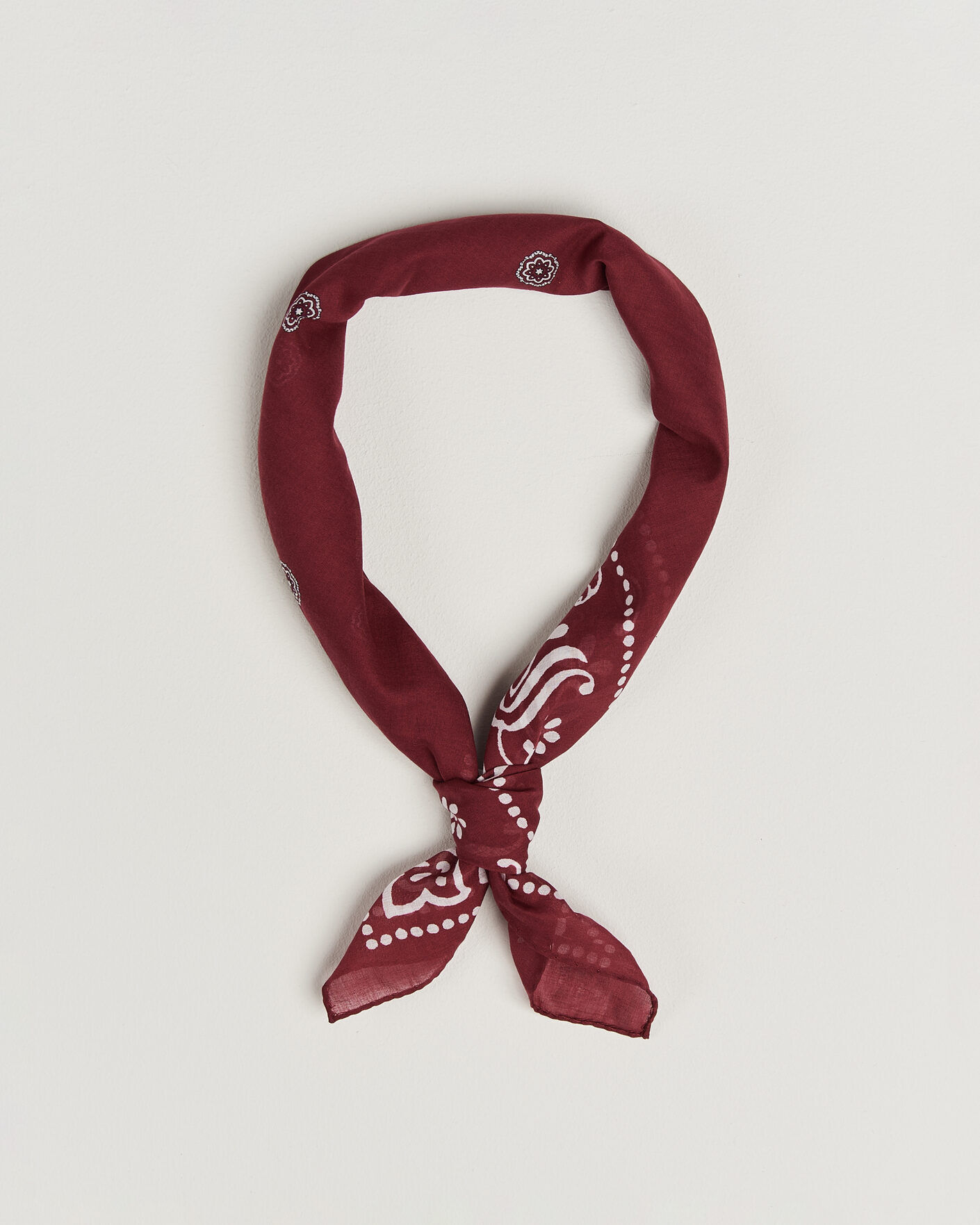 Amanda Christensen Cotton Voile Printed Flower Bandana Wine men One size Rød