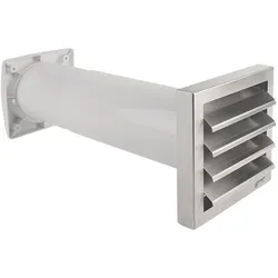 Wallair, Zubehör Belüftungstechnik, N37813 Energiespar-Mauerkasten Edelstahl, Kunststoff Passend für Rohr-Durchmesser: 12.5cm