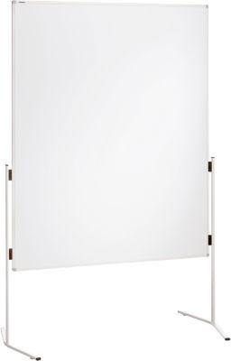 Franken Moderationstafel ECO, 1200 x 1500 mm, beidseitig, mit Rollen, weiß/Karton, ECO-UMTKR