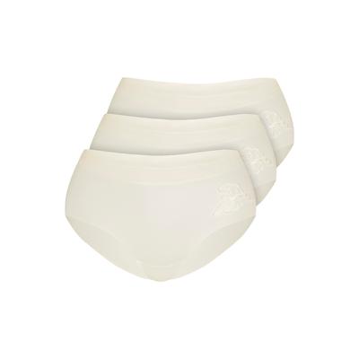 Panty SASSA "3er Pack Panty Classic Look", Damen, Gr. 40, 3 Stk., beige (ivory), Mikrofaser, , figurbetont, Unterhosen Panty