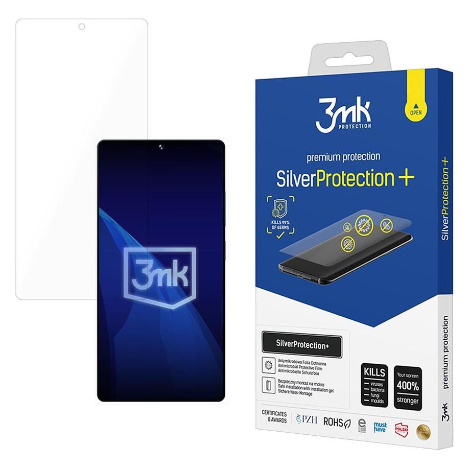 3MK SilverProtect+ Sam S25 Ultra Folia Antymikrobowa montowana na mokro (1 Stk., Samsung Galaxy S25 Ultra) (W-3SPrtP-SGS25U-0)