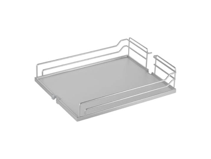 Dispensa-X Apothekerauszug SILBERGRAU matt 1600-2000 mm Tragkraft 100 Kg inkl. SoftstopPlus Clickfixx und 5 ARENA Style Tablaren für 400 mm breite Schränke Schrankauszug von SOTECH
