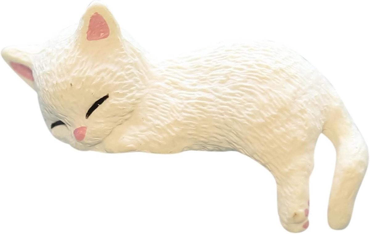Kattenbeeldje decoratie voor op je bureau, 4 cm