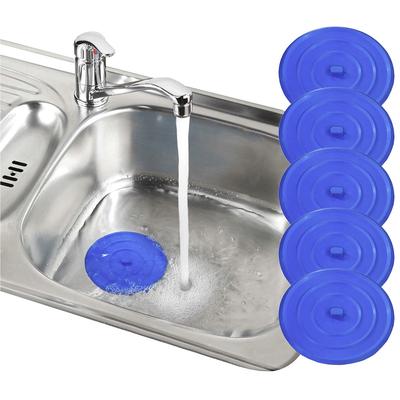 Waschbeckenstöpsel MAXIMEX "Universal", blau, H:0,5cm Ø:11cm, Kunststoff, Stöpsel, Abflussstöpsel, Silikon, für Standardwannen, Waschbecken & Spüle