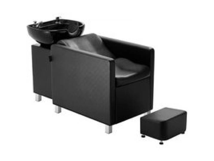 VEVOR Chaise de lavage pour shampoing, station de lavage de cheveux à contre-courant avec large repose-pieds et bol en céramique pour salon de barbier, équipement de coiffure, massage, spa de beauté