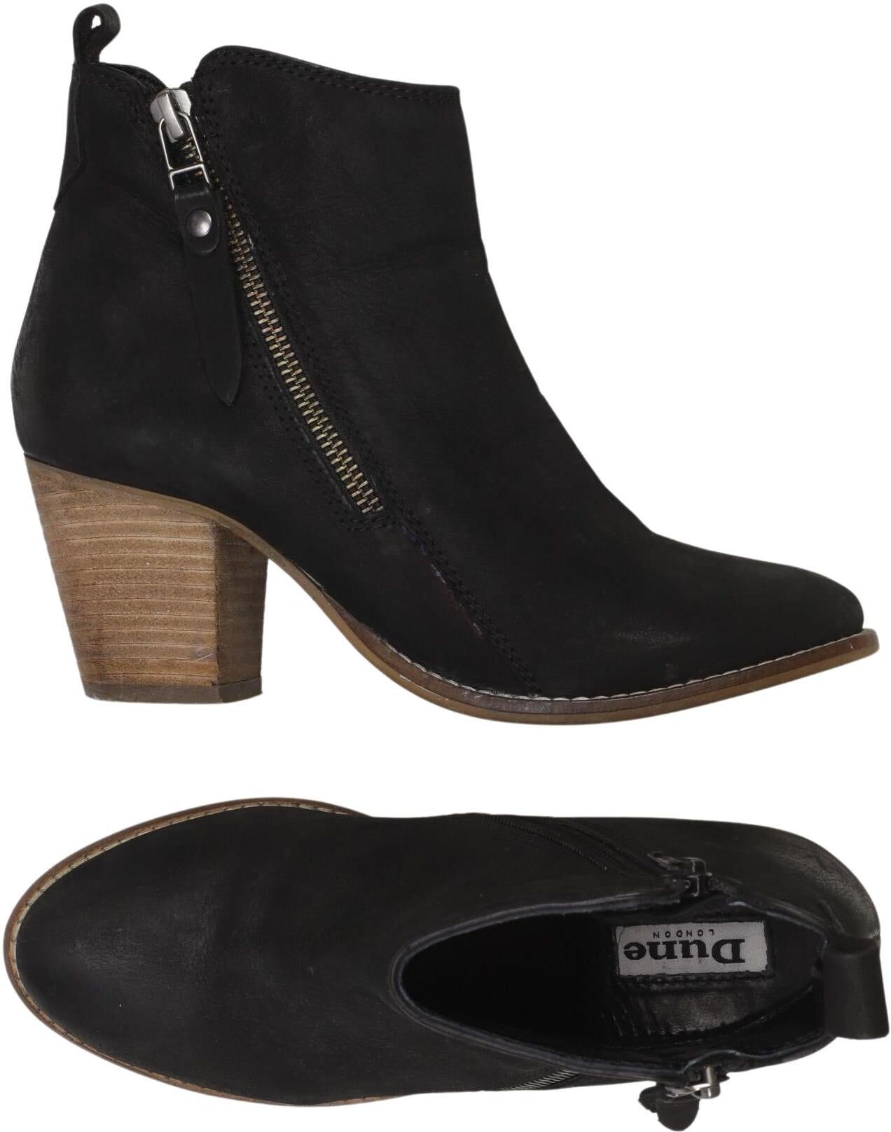Dune London Damen Stiefelette, Schwarz, Gr. EU 36, Leder - Second Hand