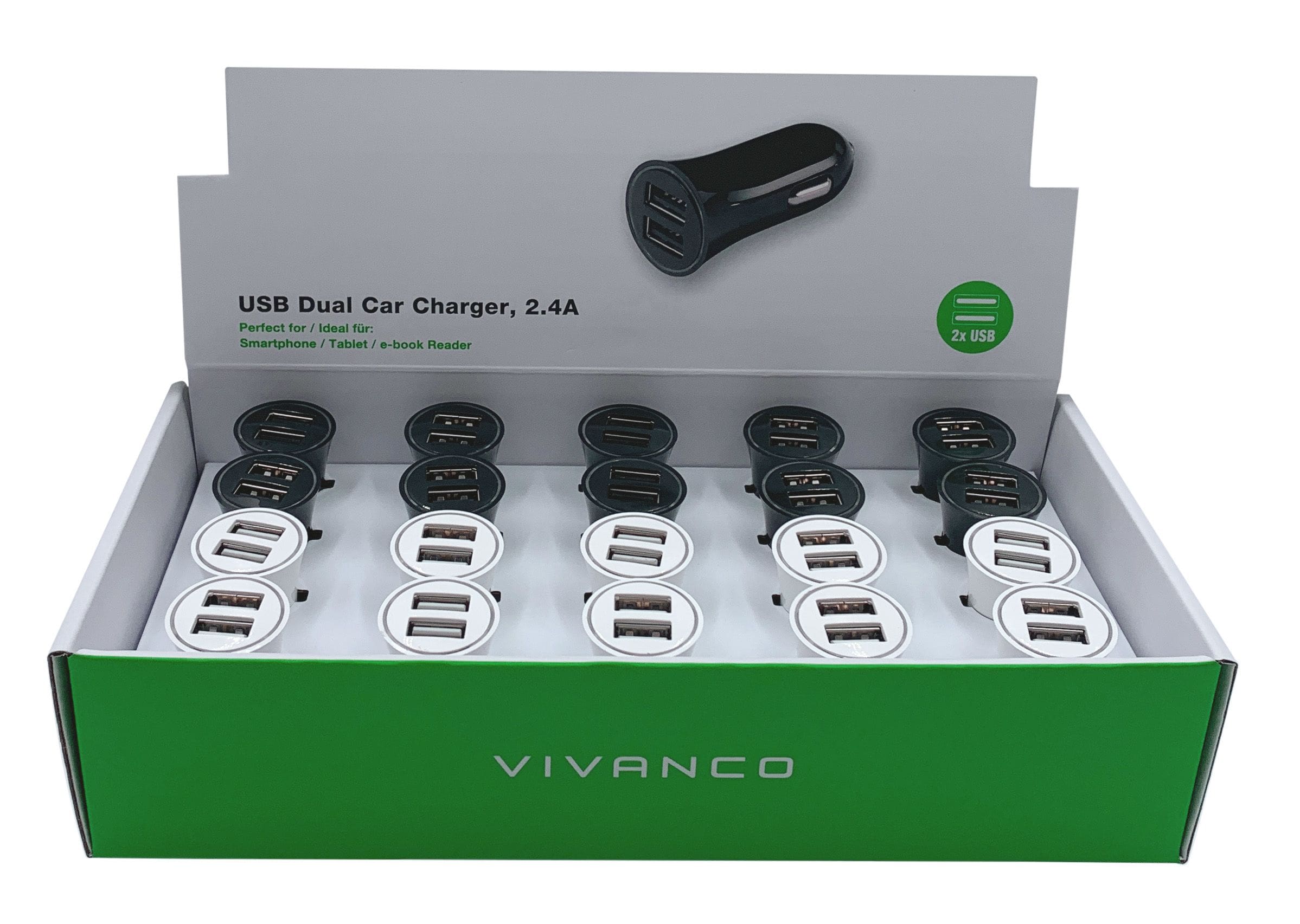 Vivanco USB Dual Car Charger 60790