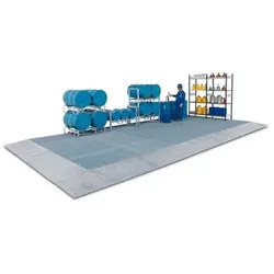Bodenelement classic-line, verzinkt, m. Gitterrost, Radlast 2000 kg, 1000x500x123