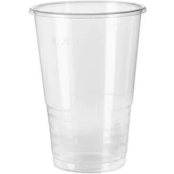 MONOUSO - Wiederverwendbare Plastikbecher PP Transparent 330ml Ø7,9cm (1.250 Stück)