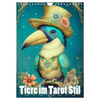 Tiere im Tarot Stil (Wandkalender 2027 DIN A4 hoch), CALVENDO Monatskalender