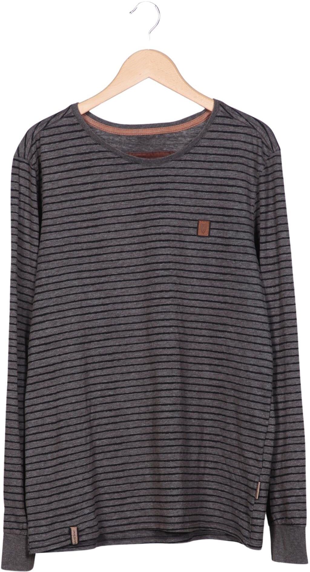 Naketano Herren Langarmshirt, Grau, Gr. 9Xl, Synthetik / Baumwolle - Second Hand