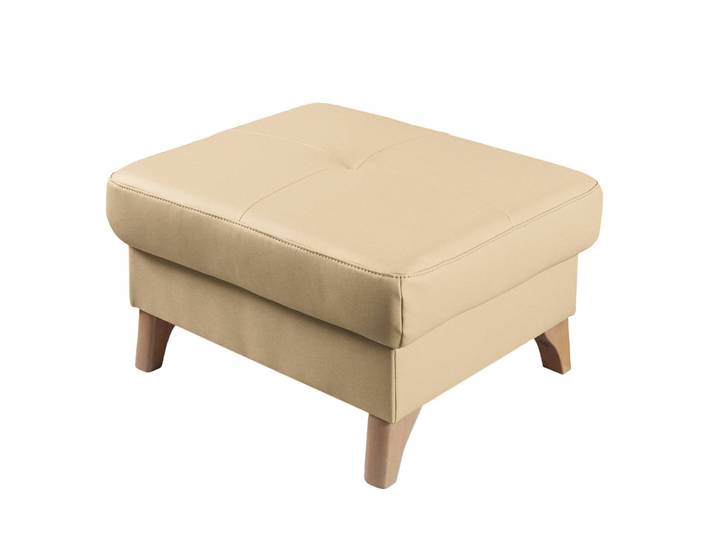 Polsterhocker London 70 x 44 x 60cm Beige/Warmes Beige