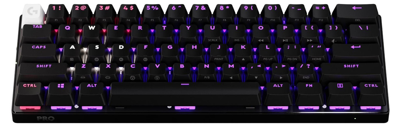 Logitech G PRO X 60 Mechanisch Gamingtoetsenbord, Bekabeld en Draadloos, RF en Bluetooth, RGB LED, Zwart