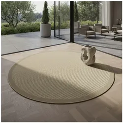 Teppich Outdoor DAFNE in Beige, einfarbig, Ø 160 cm