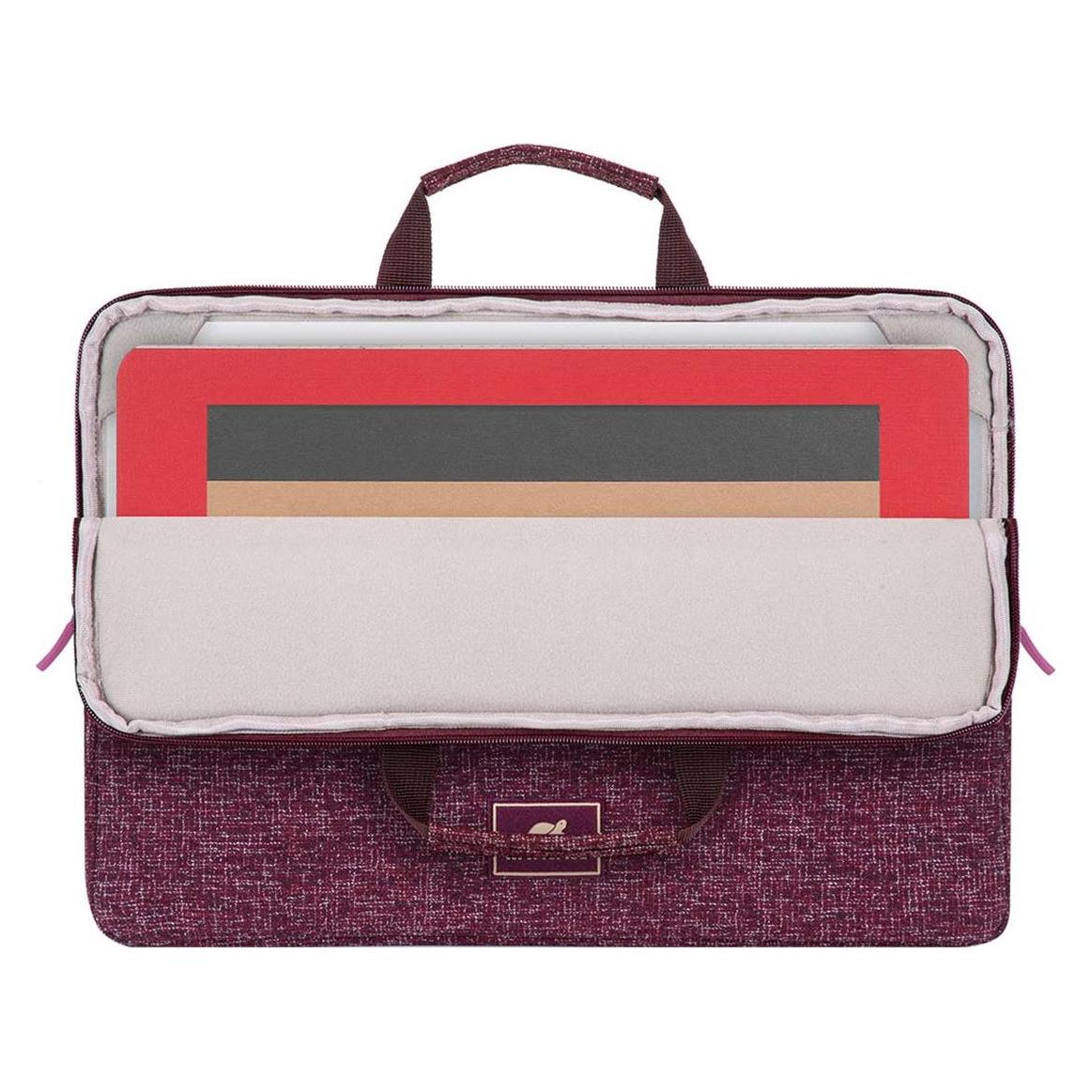 Rivacase Laptop-Hülle mit Griffen, Burgunderrot (14.02") (4260403578452)