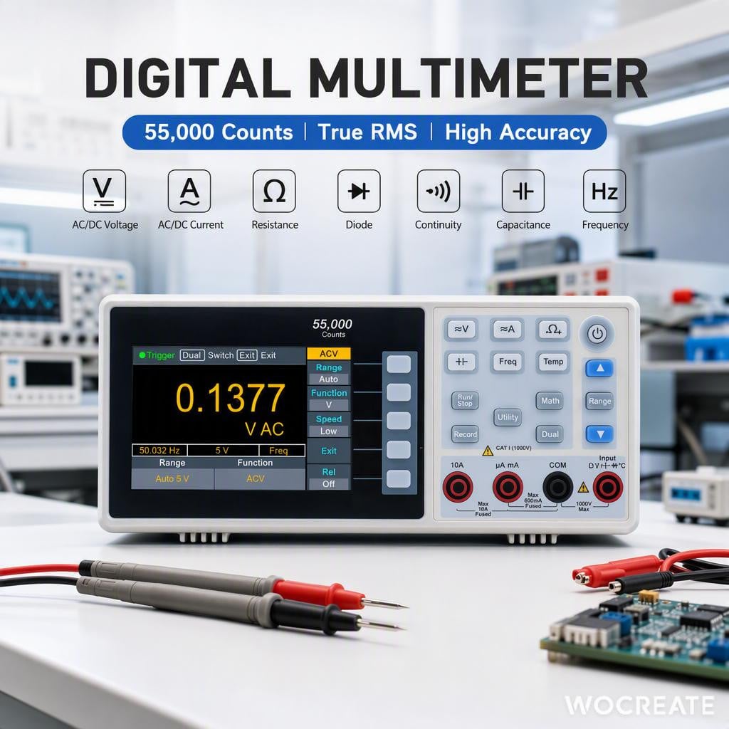Selius Digitale Multimeter Spannings- en Stroomtester - 1000 V AC/DC - 10 A Stroom