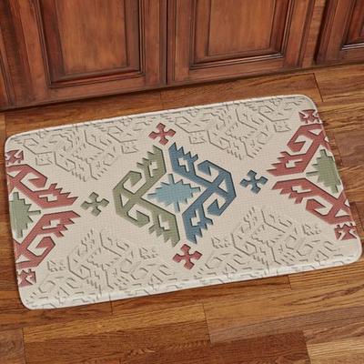 Touch of Class Bandera Rectangle Cushioned Mat Multi Warm 35 x 22, 35 x 22, Multi Warm