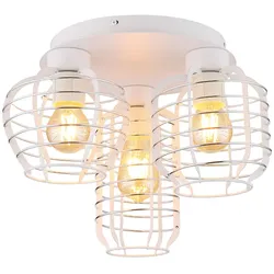 Deckenleuchte Deckenlampe Wohnzimmerlampe Aluminiumstäbe 3 flammig D 37 cm