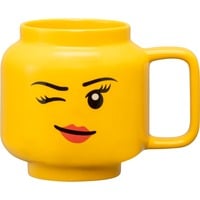 LEGO Keramiktasse Winking Girl, groß gelb